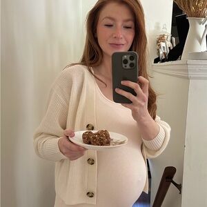 Cream Maternity Dress